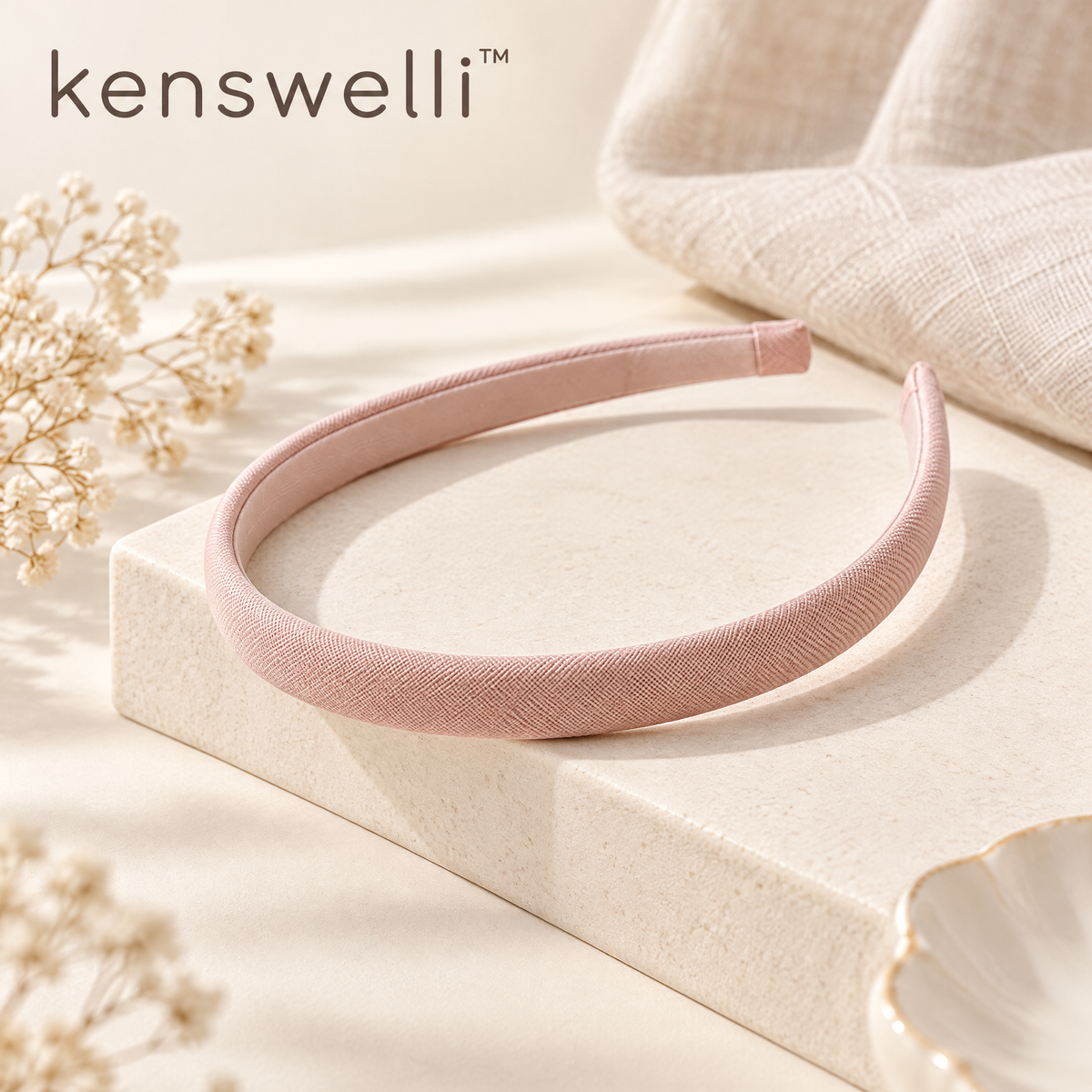 Kenswelli™ Soft Pink Fabric Headband