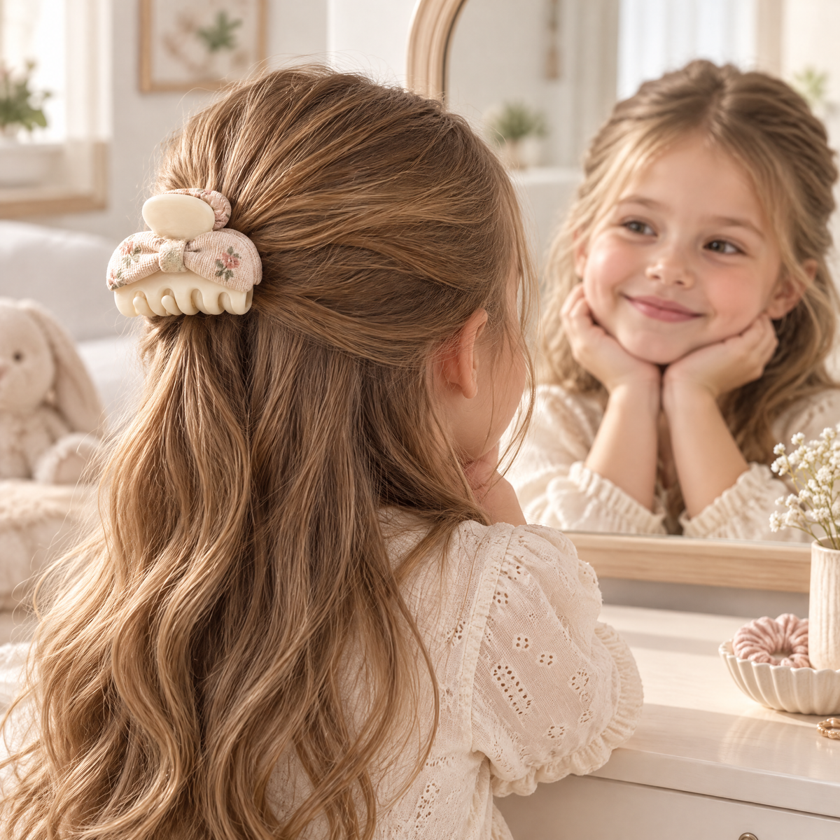 Kenswelli™ Floral Bow Mini Claw Clip