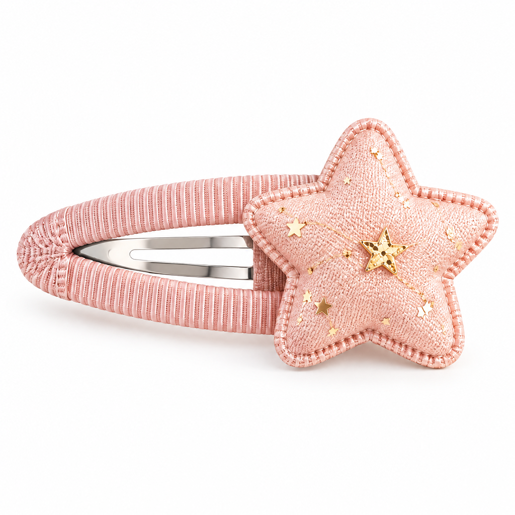 Kenswelli™ Pink Star Hair Snap Clip